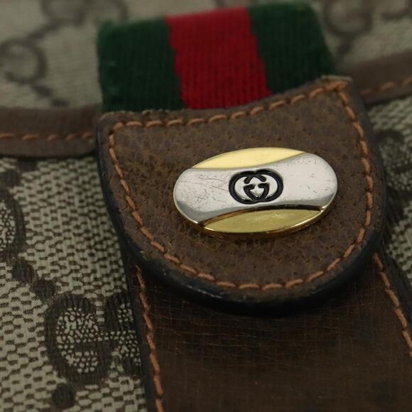 GUCCI GG Supreme Web Sherry Line Shoulder Bag Pvc Beige 89 02 032 - Picture 14 of 16